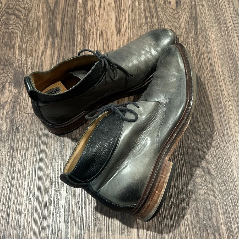 Cole Haan C23862 Mens Gray Burnished Leather Chukka Ankle Boots Size 11 M